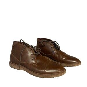 Parker &‎ Sky Ankle Boots Mens Size 9.5M Cognac Dress Shoes Faux Leather Classic